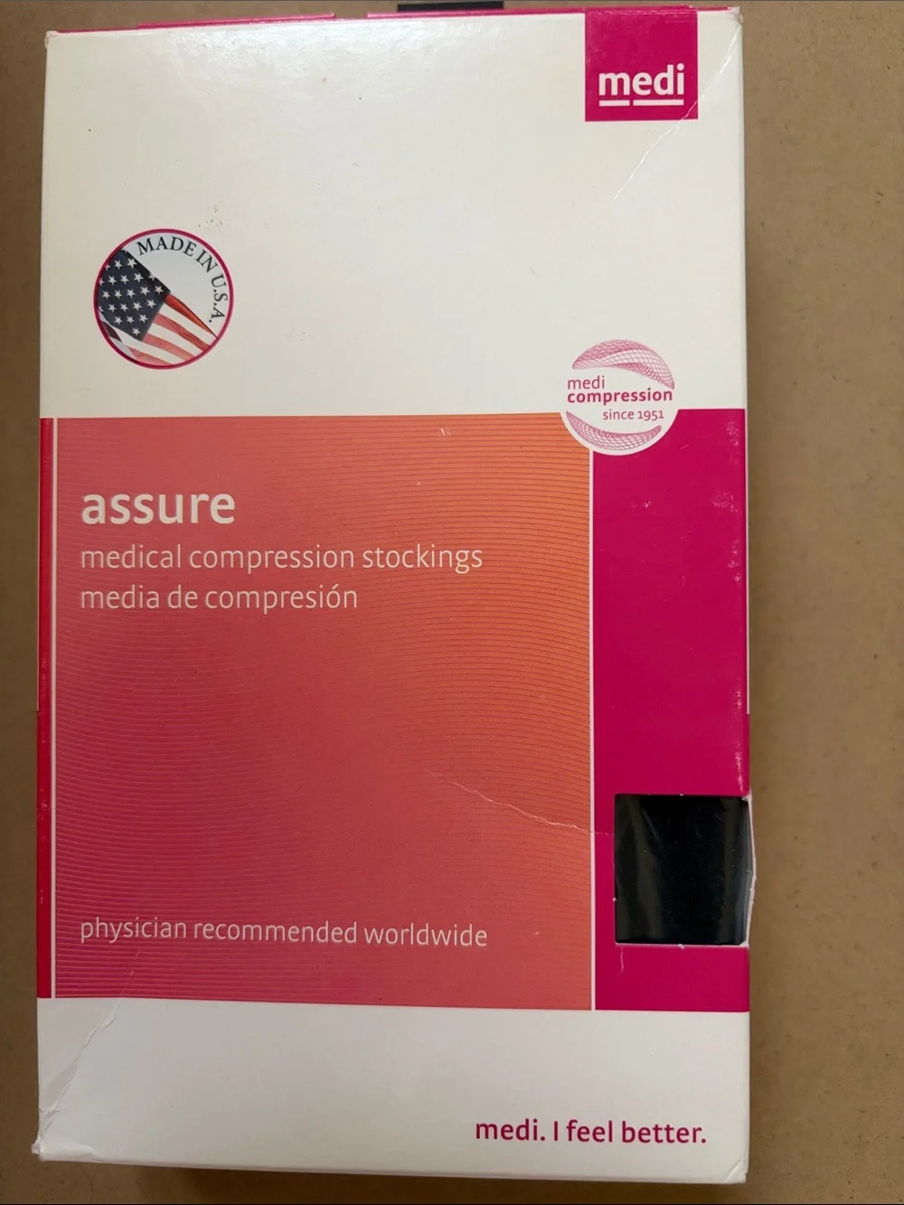 Medi Assure Black Medical Compression Pantyhose - Medium